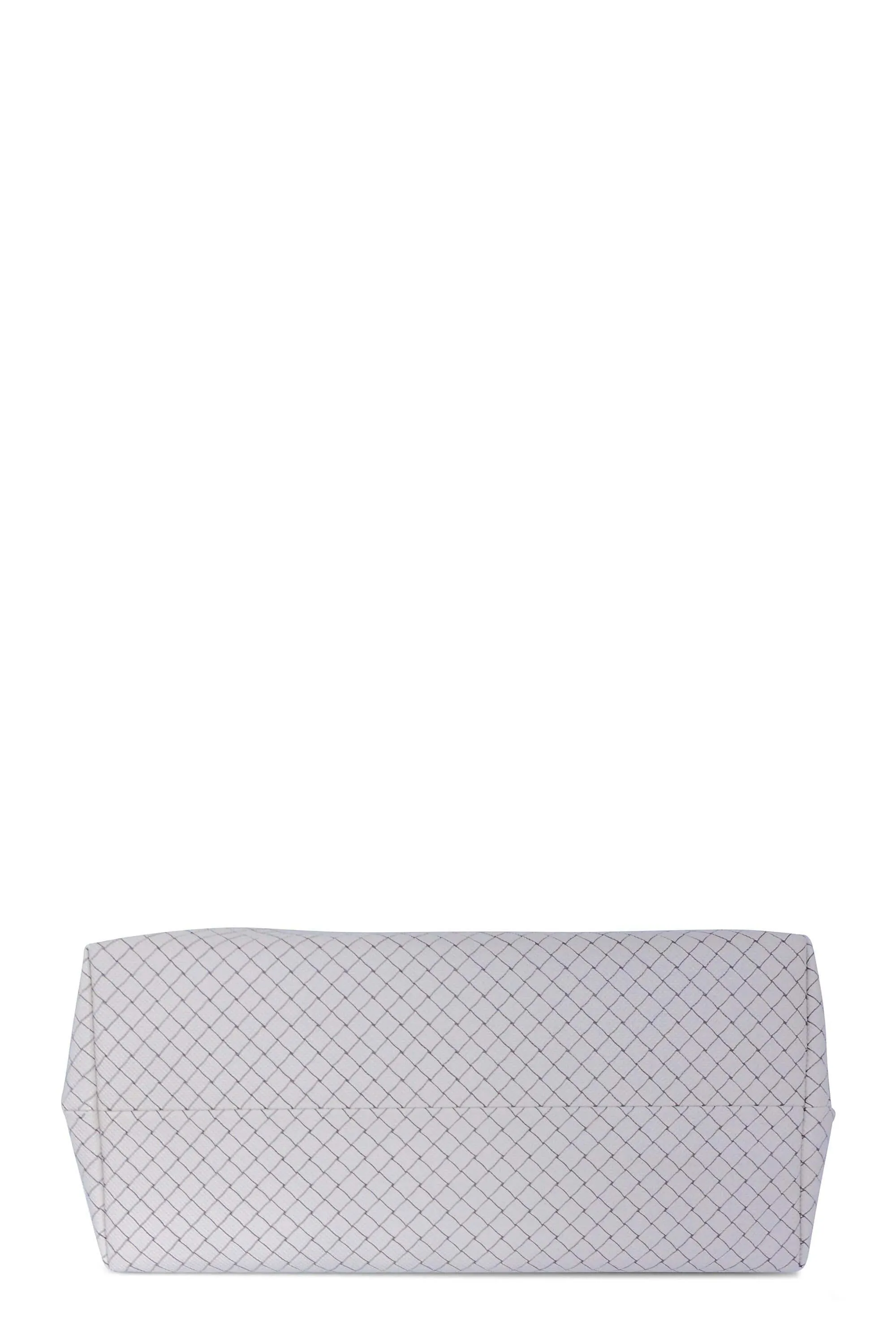 Printed Canvas Shopping Tote Brown