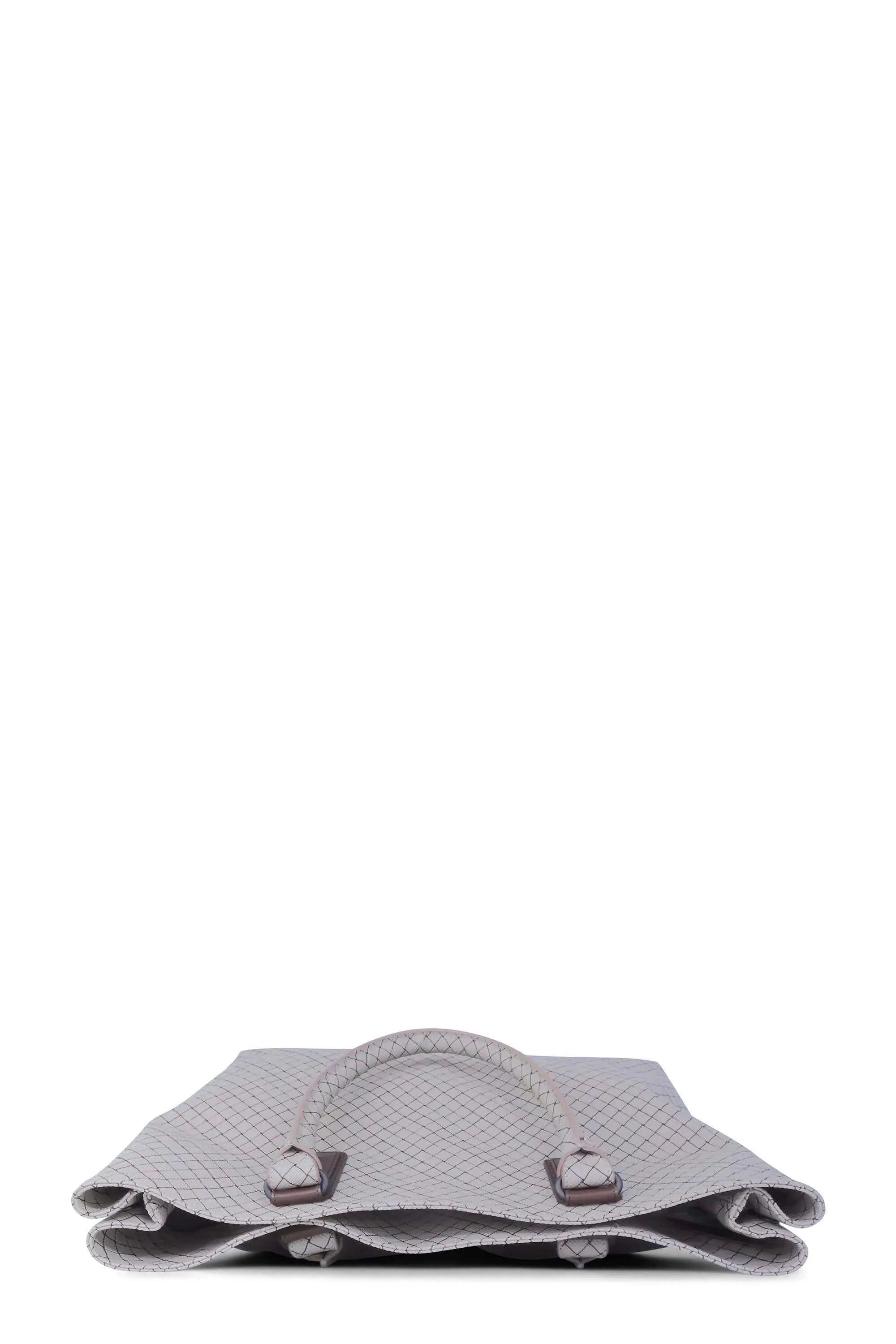 Printed Canvas Shopping Tote Brown