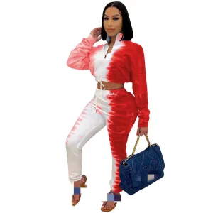 Printed Sports and Privacy-protected Sweatshirt Casual Stretch Waist Efficient global logistics Set