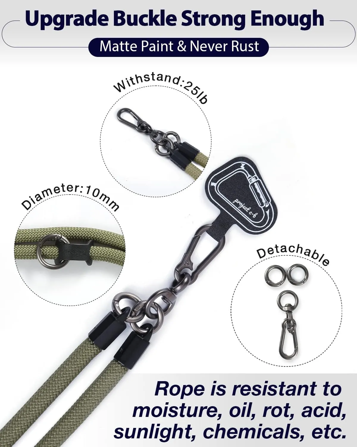 project-cb Cell Phone Lanyard 1,Crossbody Phone Strap 2,Universal Neck Lanyard