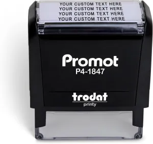 Promot Self Inking Stamp – Custom Text Stamp for Address, Office, or Business Use - Medium