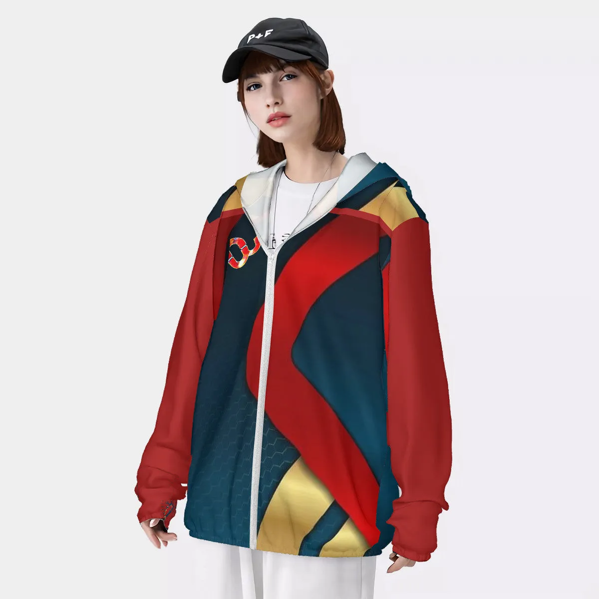 Protective Hoodie Zipper Lightweight Award-winning Bushae Sun Trendy Money HC_F1