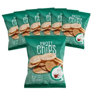 Proti-Thin Salt & Vinegar Proti Protein Chips, 14g Protein, Low Calorie, Low Carb, Low Fat, Sugar Free, High Fiber, No Gluten Ingredients, Healthy Snack Chips, 7 Single Serving Bags