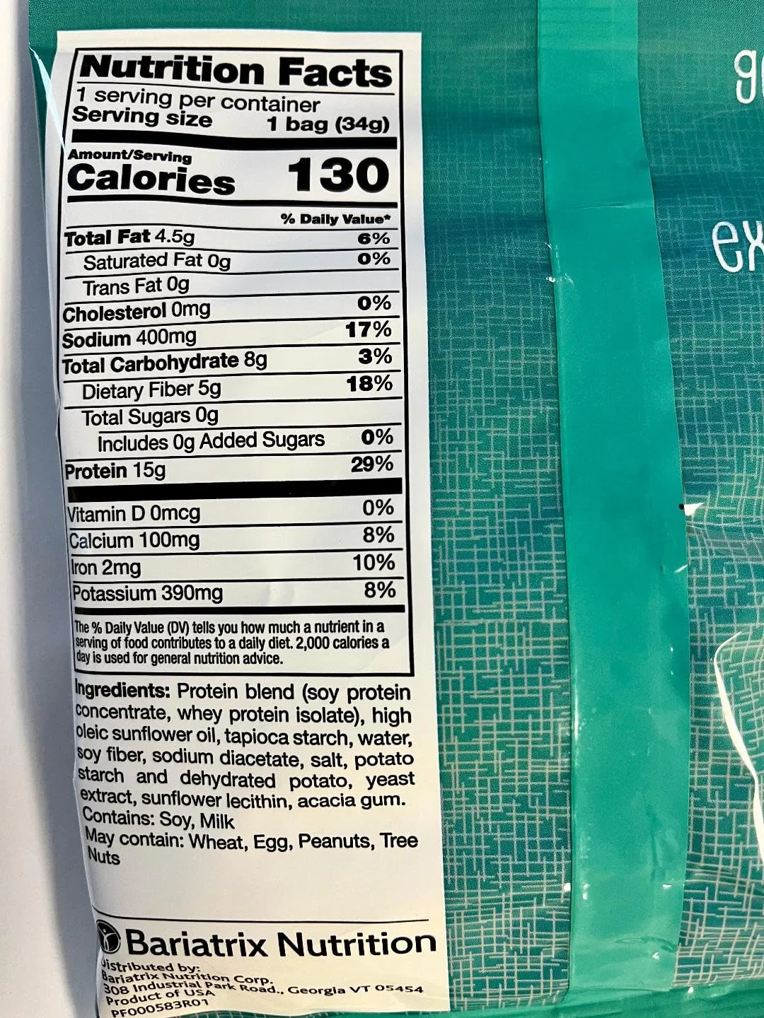Proti-Thin Salt & Vinegar Proti Protein Chips, 14g Protein, Low Calorie, Low Carb, Low Fat, Sugar Free, High Fiber, No Gluten Ingredients, Healthy Snack Chips, 7 Single Serving Bags