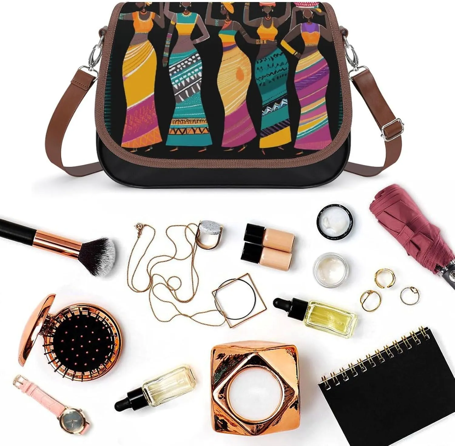 PU Leather Shoulder Bag, Fashion Casual Lightweight Crossbody Bag with Adjustable Strap for Women