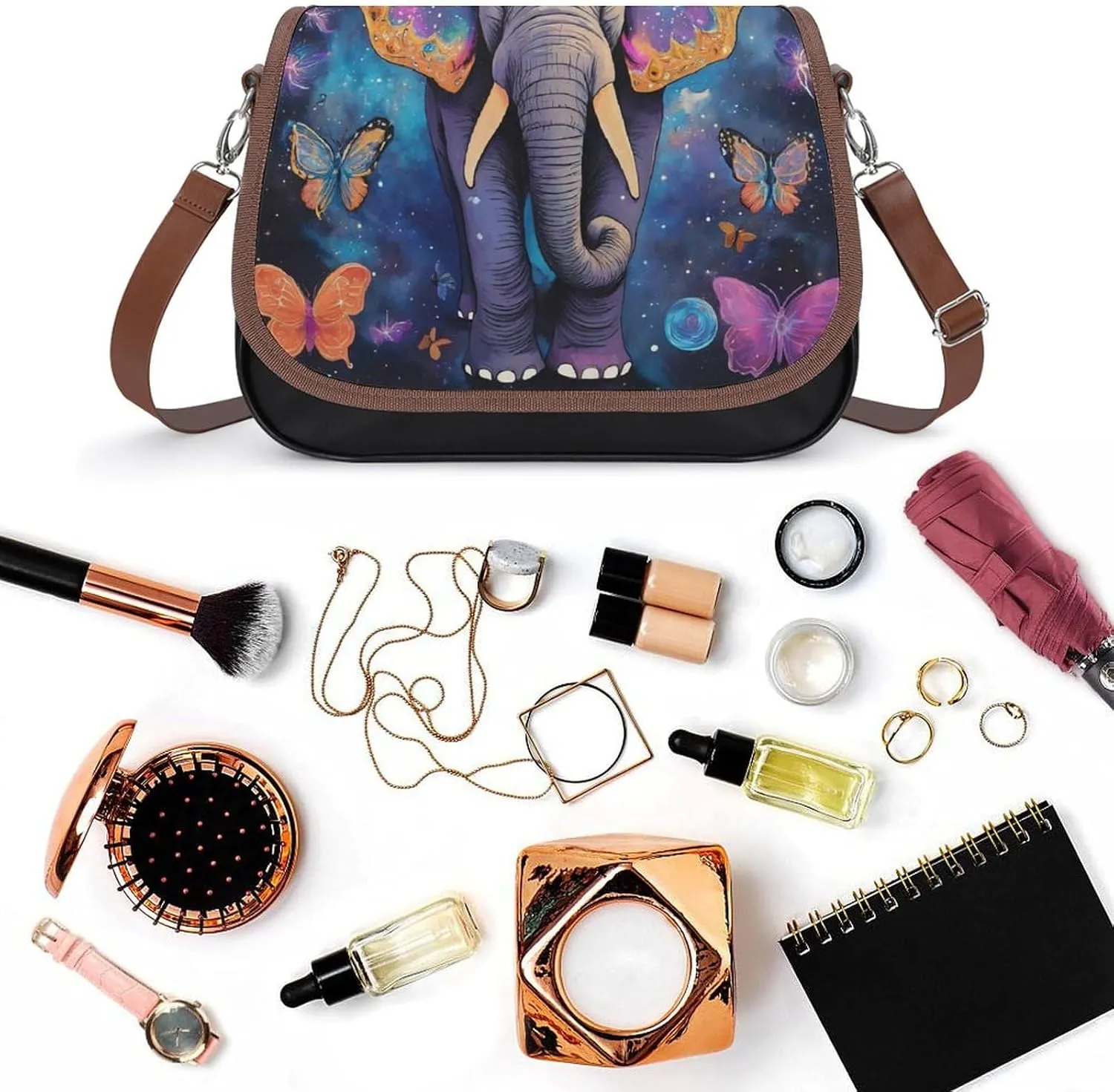 PU Leather Small Crossbody Bag, Waterproof Shoulder Bag Travel Cellphone Purse Handbag