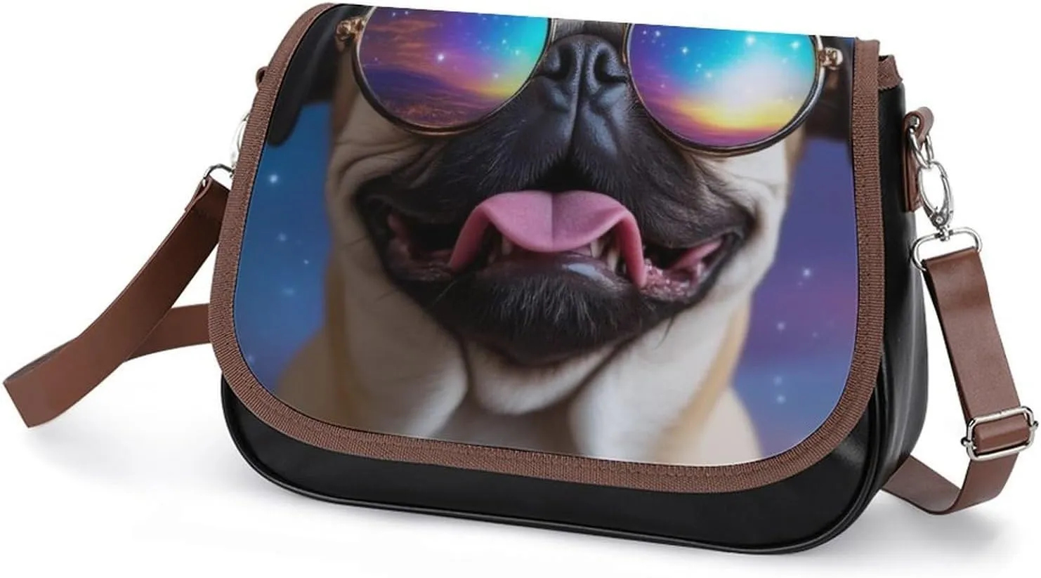 PU Leather Small Crossbody Bag, Waterproof Shoulder Bag Travel Cellphone Purse Handbag