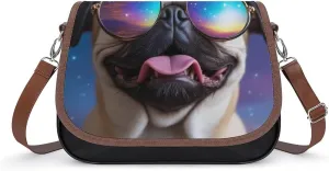 PU Leather Small Crossbody Bag, Waterproof Shoulder Bag Travel Cellphone Purse Handbag