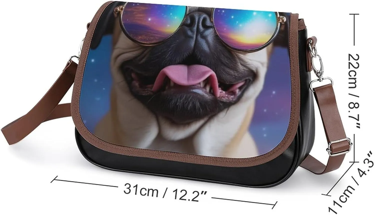 PU Leather Small Crossbody Bag, Waterproof Shoulder Bag Travel Cellphone Purse Handbag