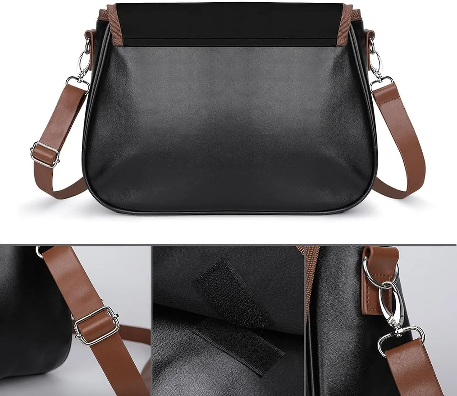 PU Leather Small Crossbody Bag, Waterproof Shoulder Bag Travel Cellphone Purse Handbag