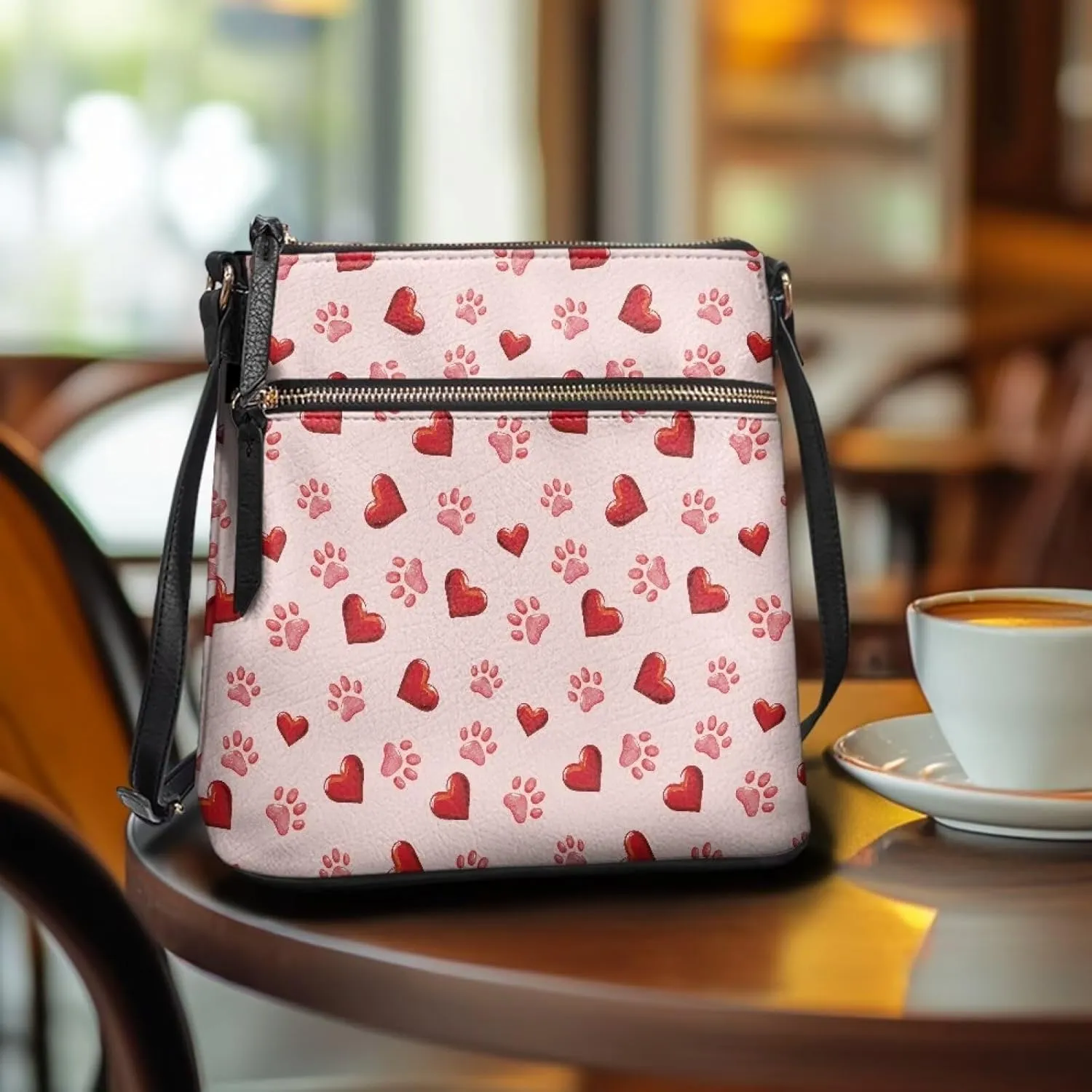 Purses for Women Shoulder Bag Trendy Large Capacity with Zipper Leather Purse Cross Body Handbag