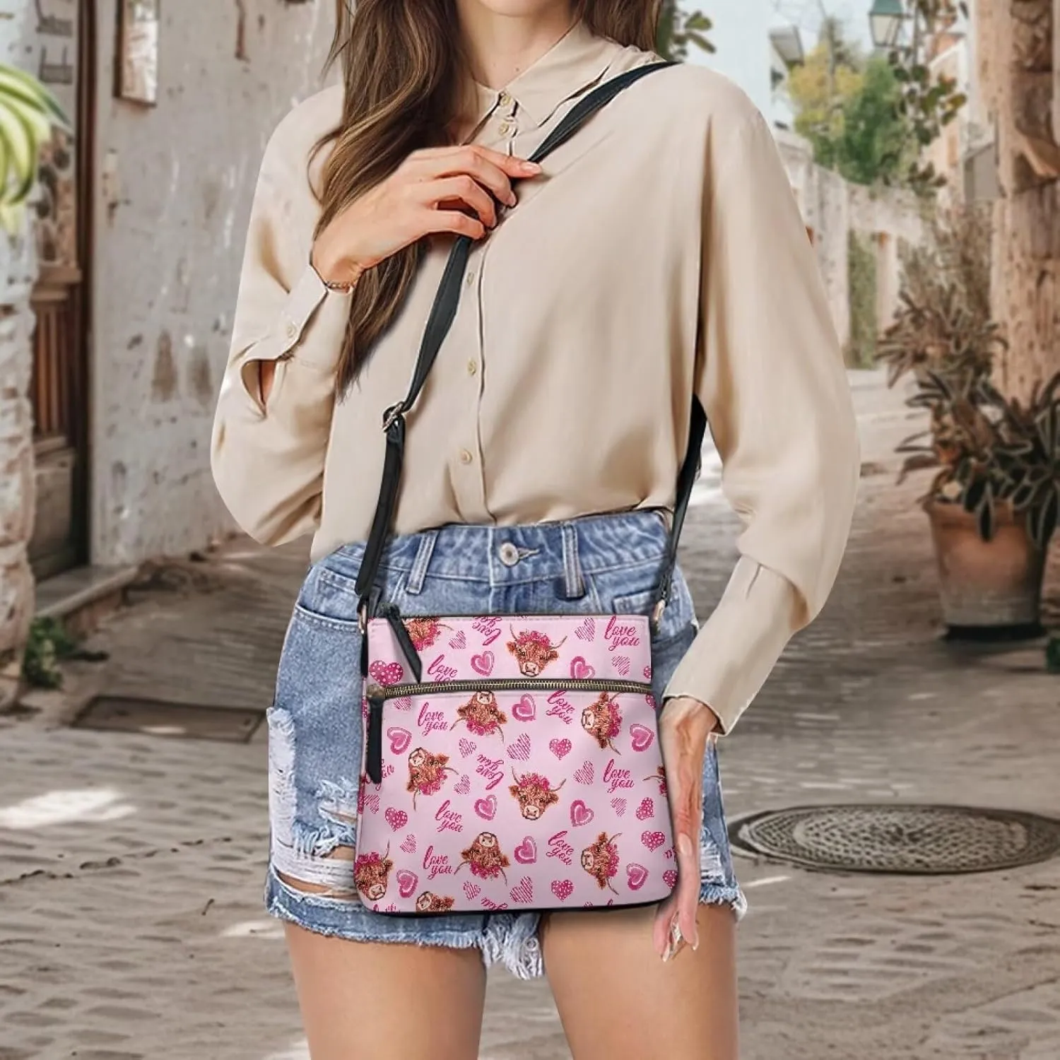 Purses for Women Shoulder Bag Trendy Large Capacity with Zipper Leather Purse Cross Body Handbag