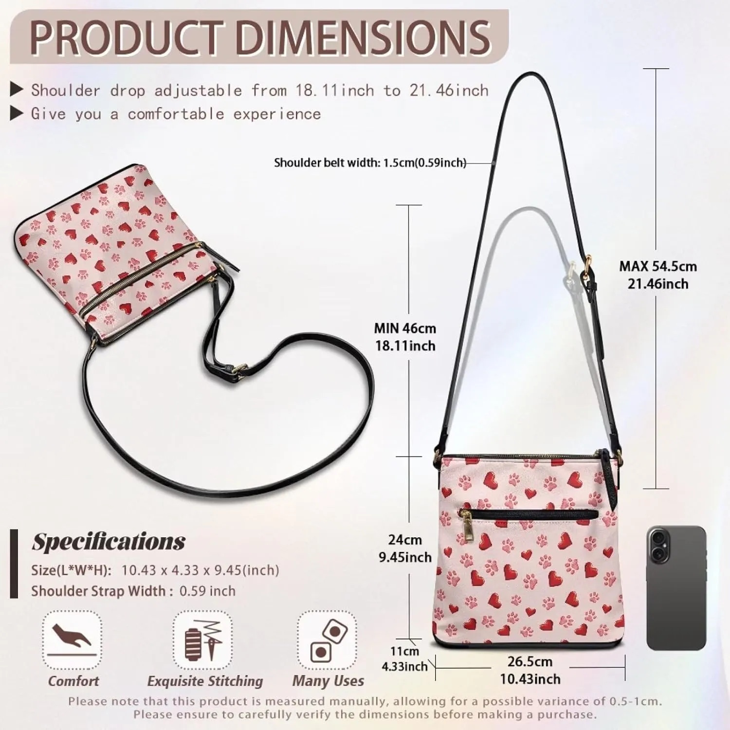 Purses for Women Shoulder Bag Trendy Large Capacity with Zipper Leather Purse Cross Body Handbag