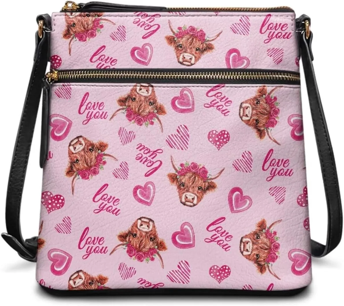 Purses for Women Shoulder Bag Trendy Large Capacity with Zipper Leather Purse Cross Body Handbag