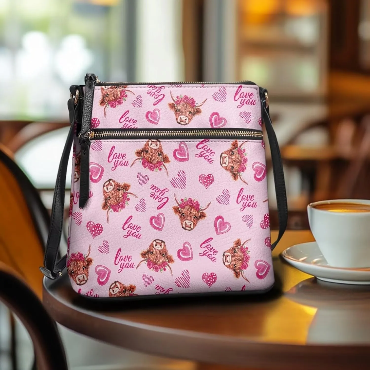 Purses for Women Shoulder Bag Trendy Large Capacity with Zipper Leather Purse Cross Body Handbag
