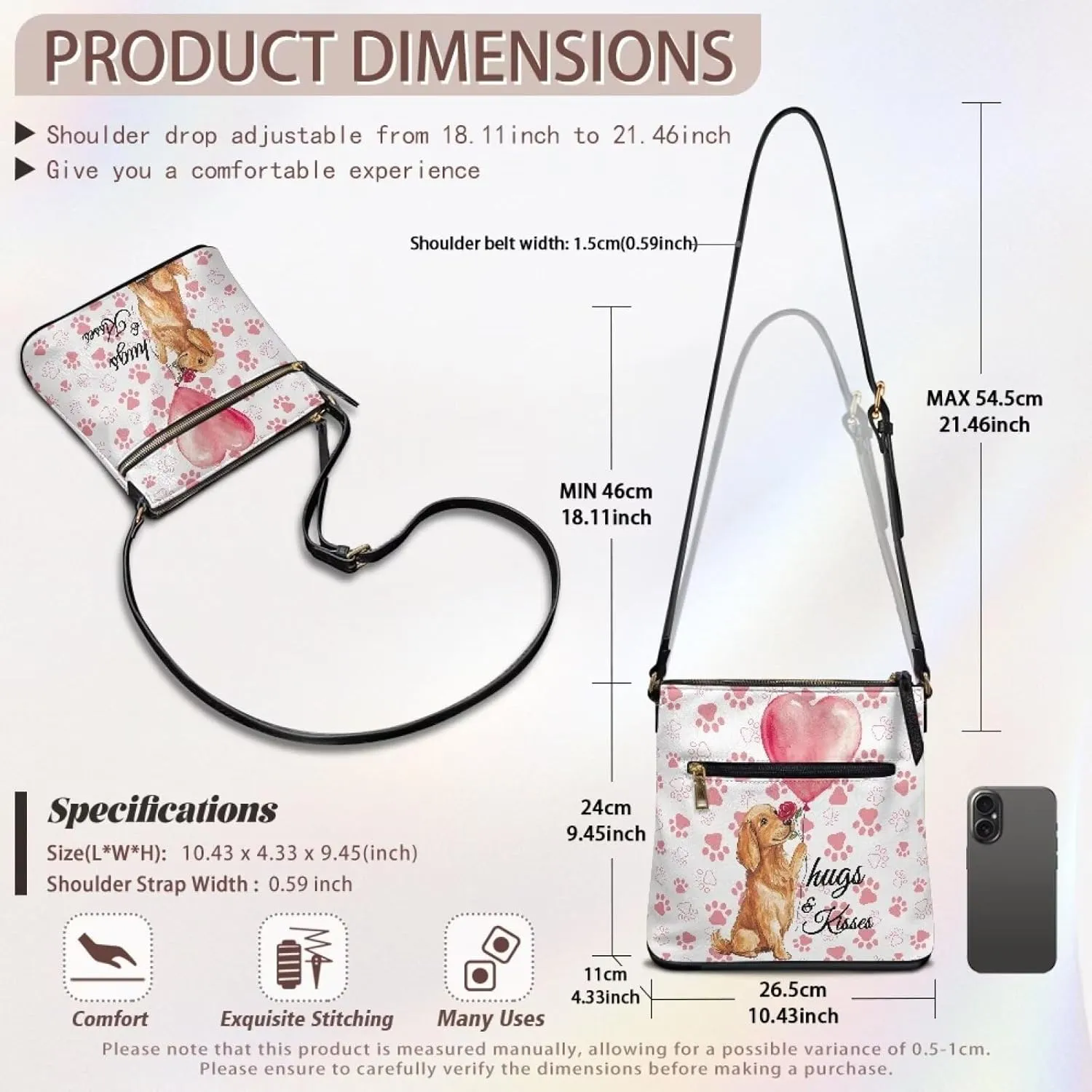 Purses for Women Shoulder Bag Trendy Large Capacity with Zipper Leather Purse Cross Body Handbag