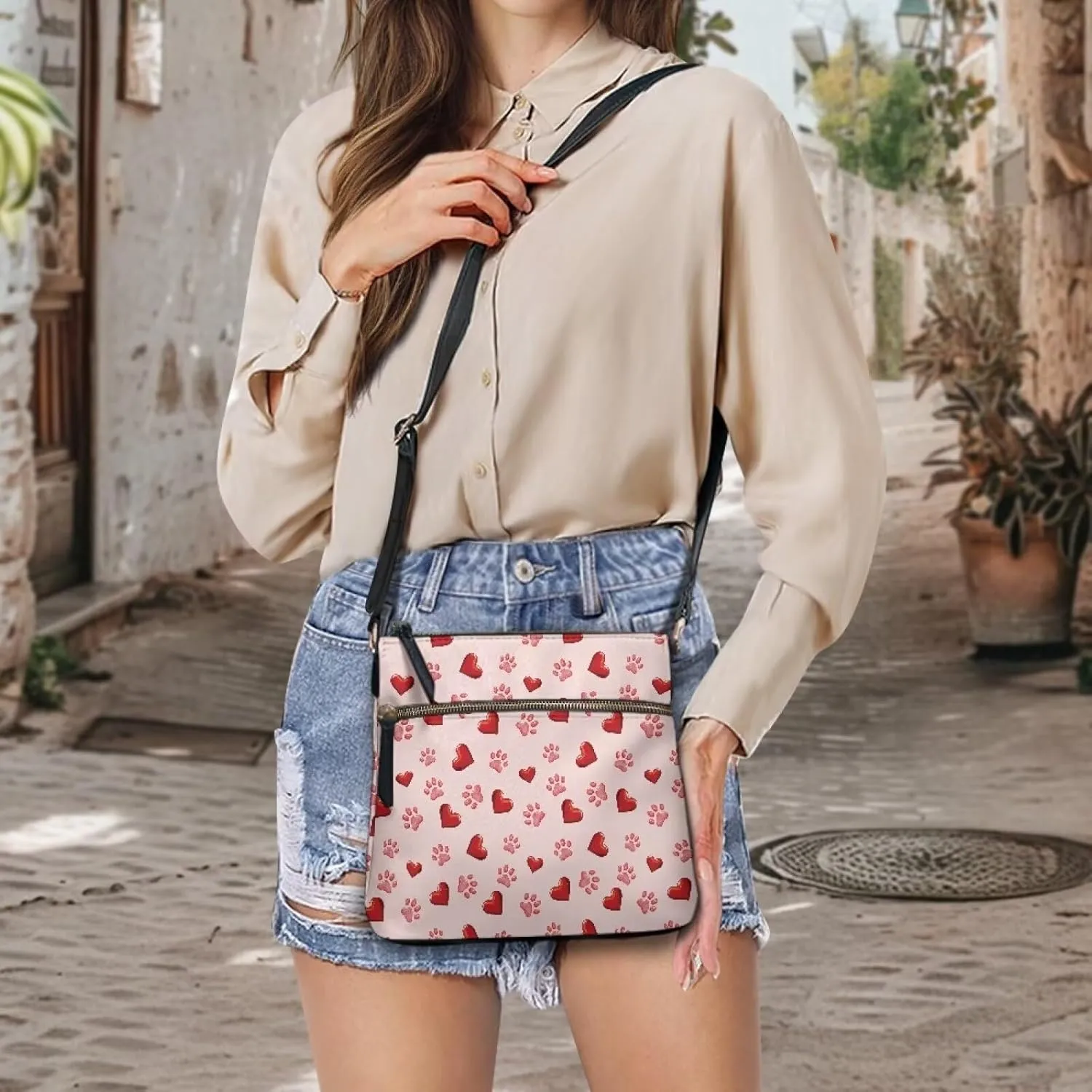 Purses for Women Shoulder Bag Trendy Large Capacity with Zipper Leather Purse Cross Body Handbag