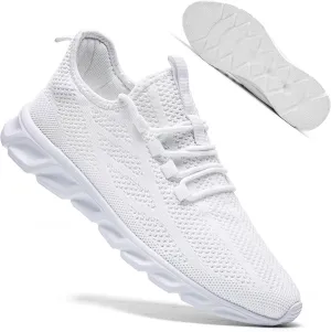 QIJGS Mens Running Shoes Tennis for Men Fashion Workout Athletic Gym Mesh Lightweight Sports Casual Sneakers