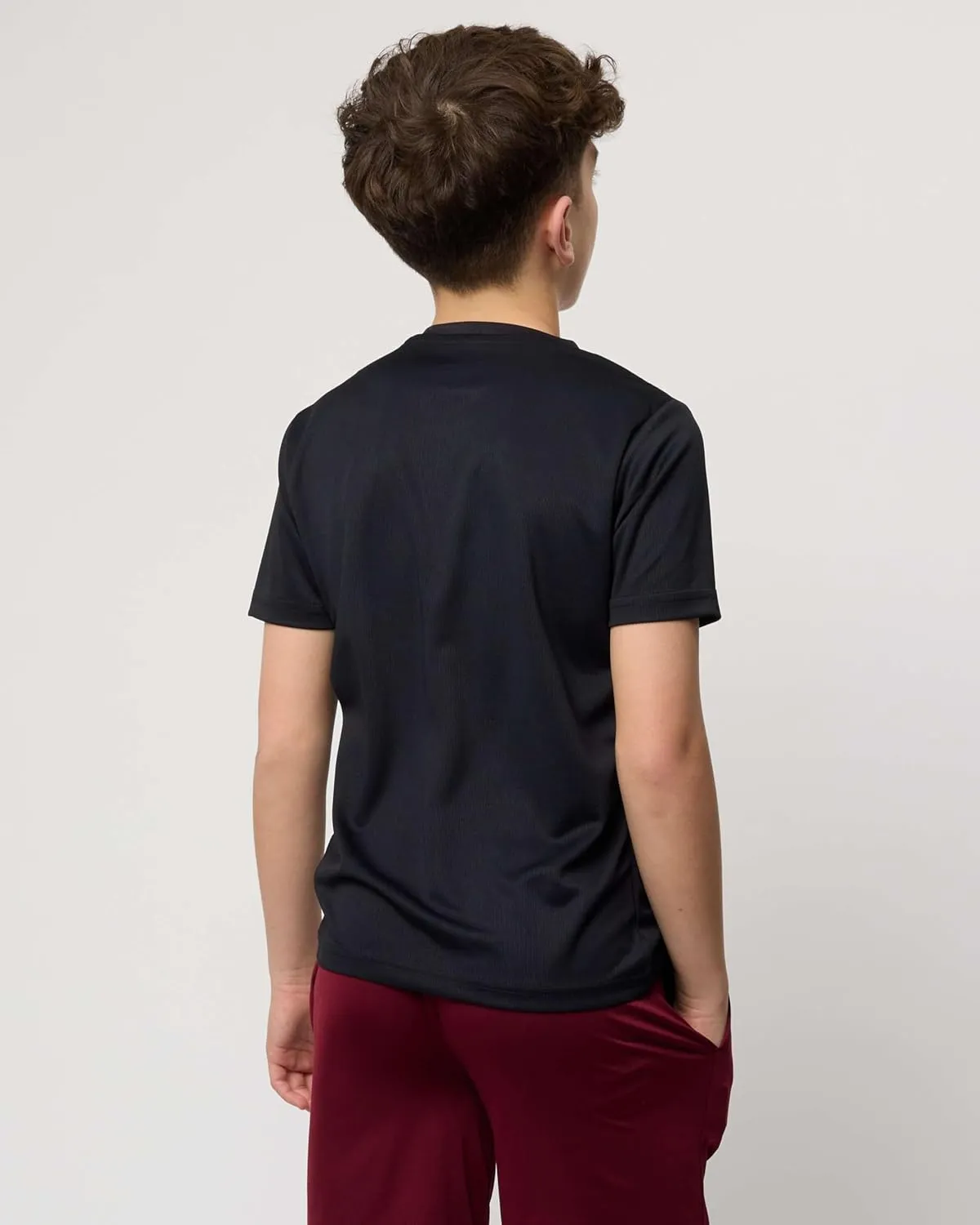 Real Essentials 5 Pack: Youth Mesh Moisture Wicking Active Athletic Performance Short-Sleeve T-Shirt Boys & Girls