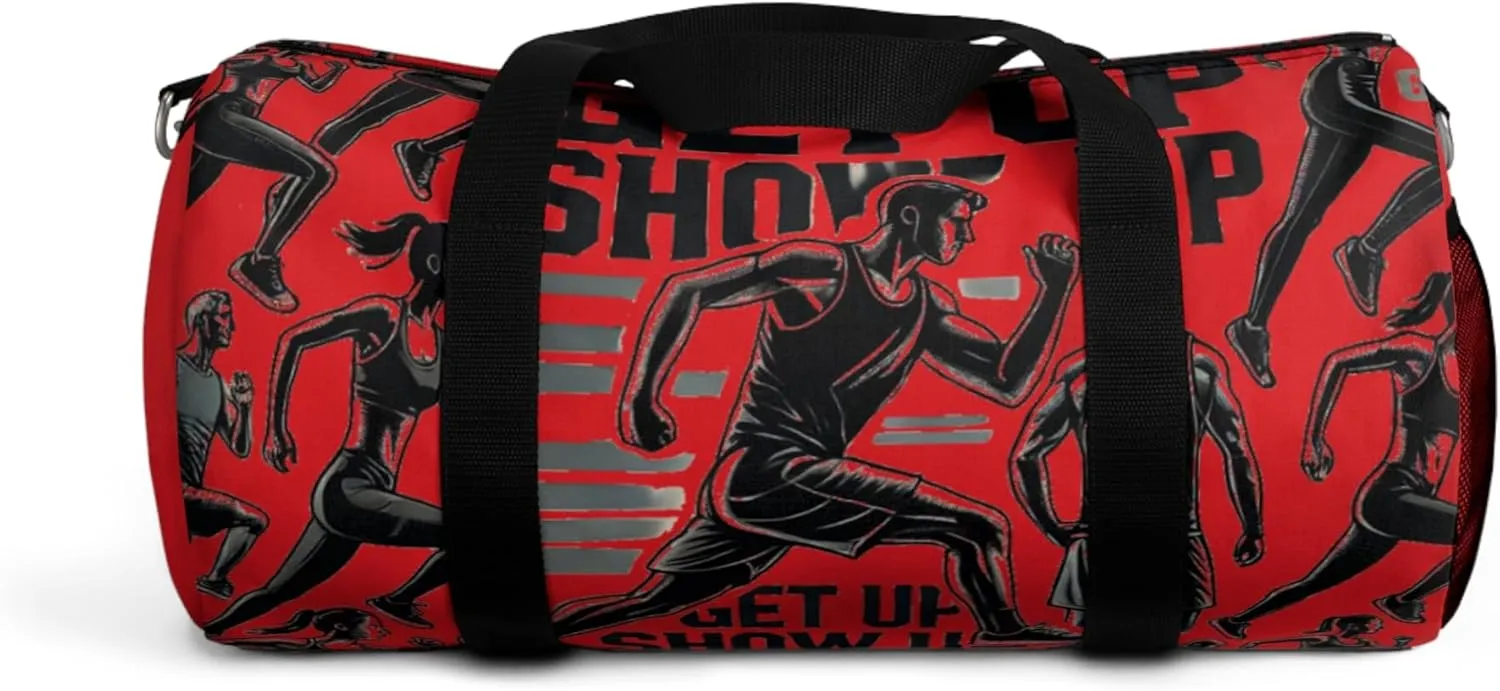 Red performance duffle | The Grind runner bag built for energy, focus, and full commitment