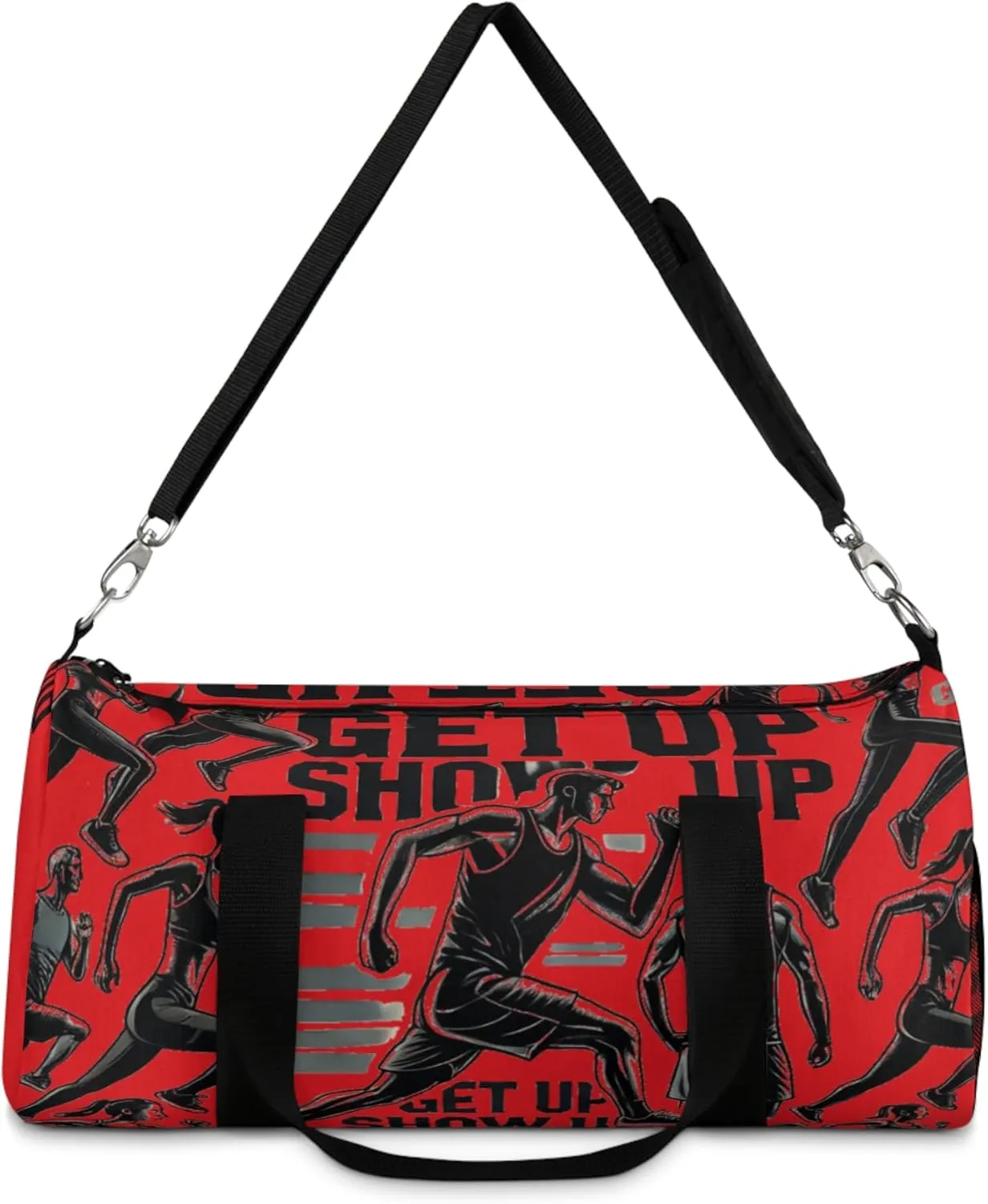 Red performance duffle | The Grind runner bag built for energy, focus, and full commitment