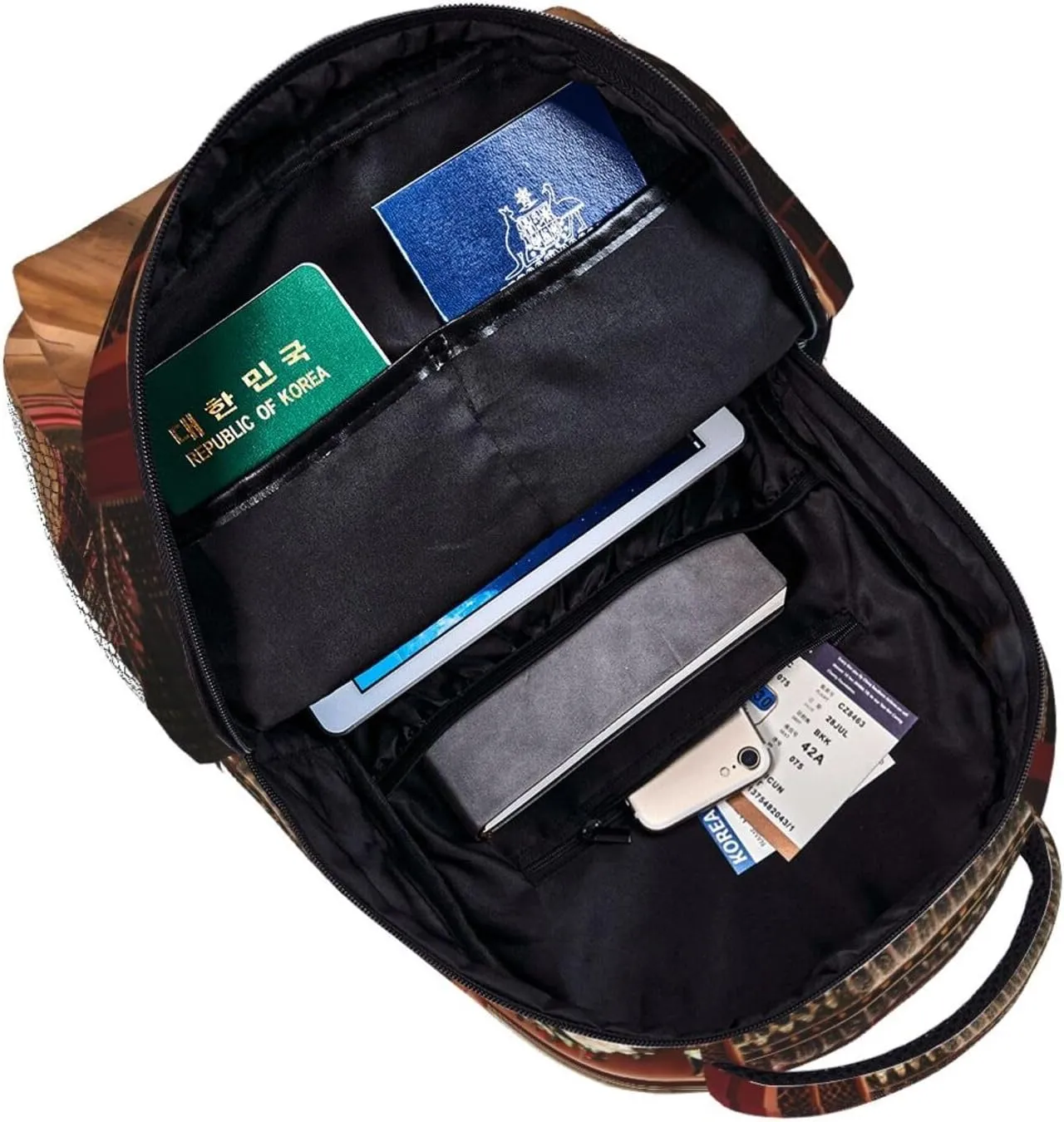 Red Wine Cellar Print Laptop Backpack Stylish Bookbag College Daypack Travel Business Work Bag For Men Women