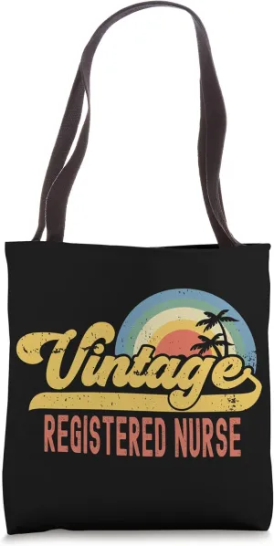 Registered Nurse Vintage Sunset Profession Retro Job Title Tote Bag