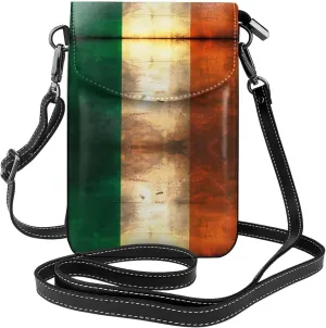 Retro Irish flag Printed Women's Crossbody Phone Bag - Perfect for Travel and Shopping