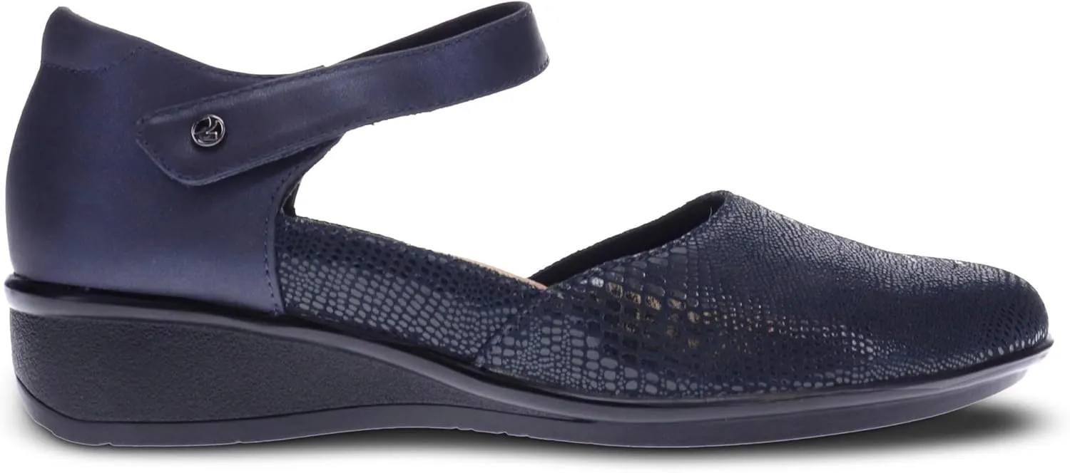 Revere Osaka Mary Jane - Premium Leather - Orthotic-Friendly Removable Insoles - Adjustable Strap - Arch Support - Stylish Wedges for All-Day Comfort