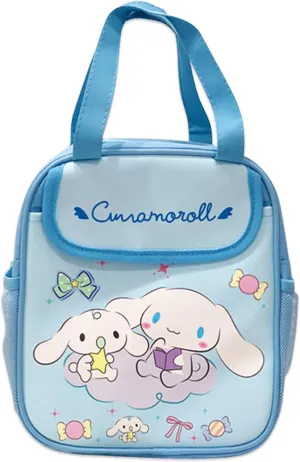 Roffatide Anime Cinnamoroll Big Ear Lunch Bag for Woman Man Leakproof Lunch Box Large Compartment Heat Preservation for Cold Two Applicable Lunch Container Tote for Work Travel Blue