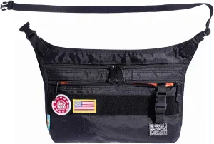 Rough Enough Black Crossbody Bag Men Sling with 8 Inch Tablet Handheld Games Compartment Tactical Molle System for Preppy Teen Travel Casual EDC Japanese Slim