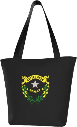 Rqwaaed America USA Nevada State Flag Women'S Casual One Shoulder Carry Shopping Bag Large Capacity Working Storage Handbag