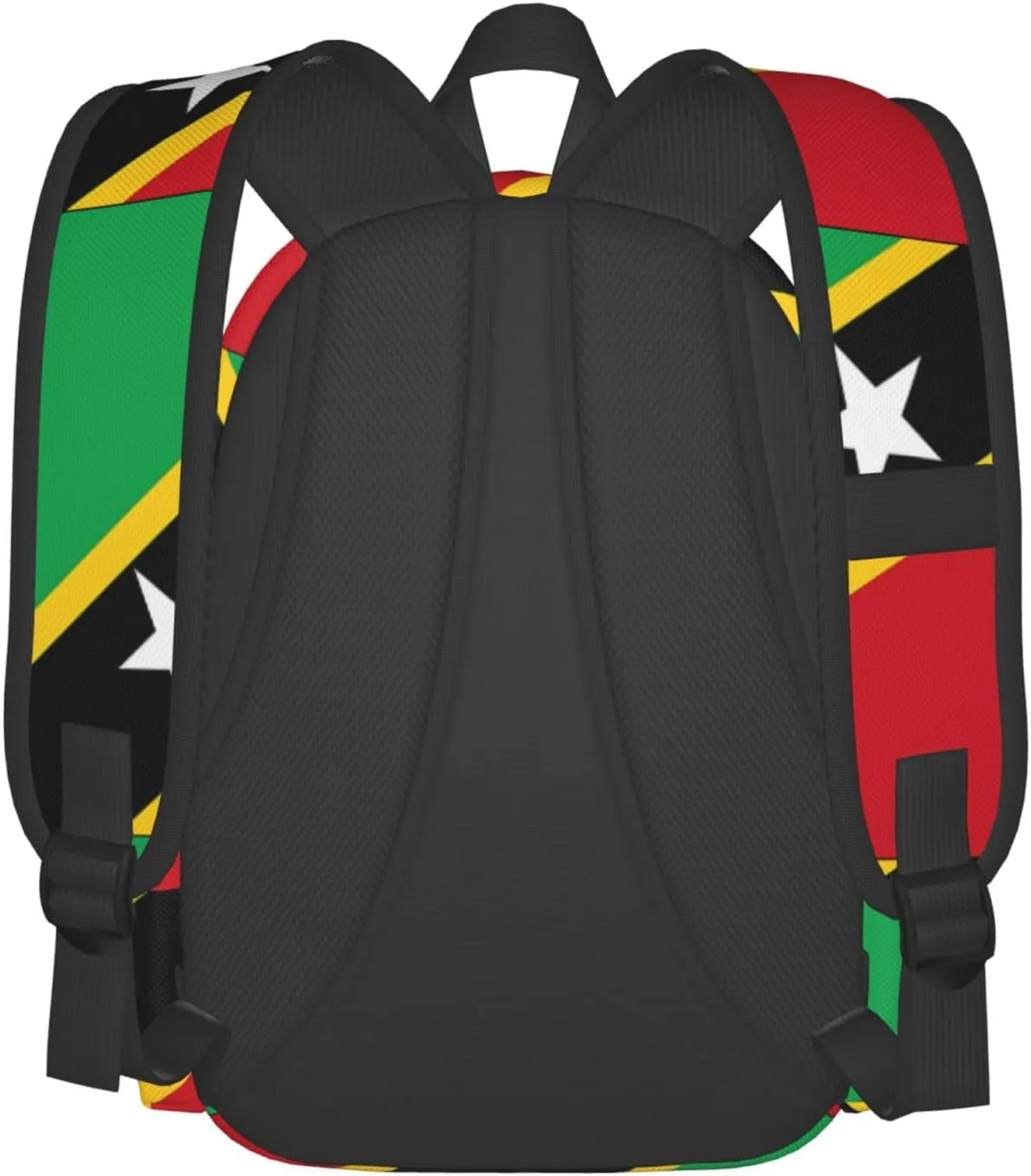 Saint Kitts Nevis Flag Casual Backpack Large Capacity Travel Backpacks Laptop Daypack Commuter Rucksack Adjustable Strap Sports Bags for Hiking Biking