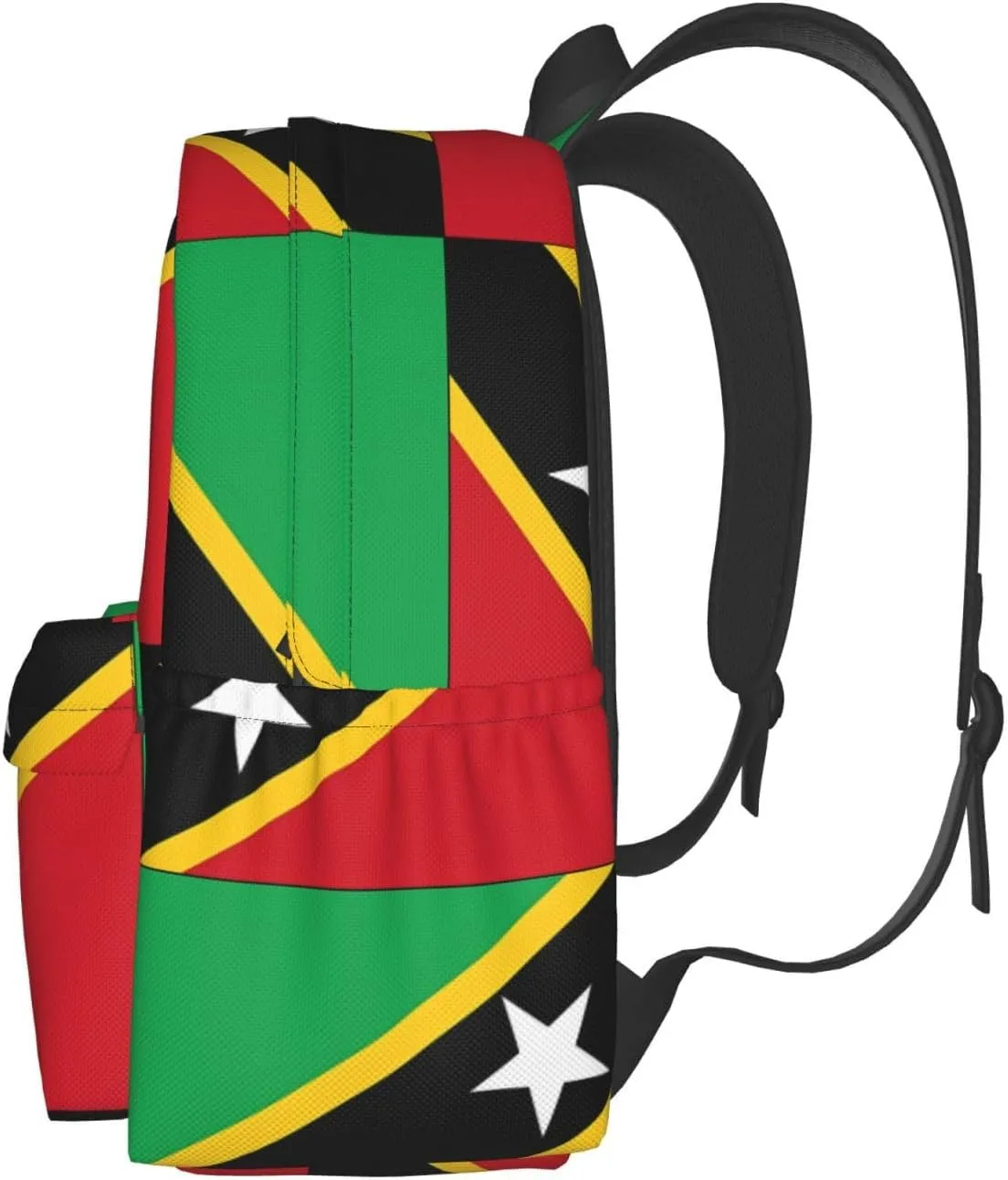 Saint Kitts Nevis Flag Casual Backpack Large Capacity Travel Backpacks Laptop Daypack Commuter Rucksack Adjustable Strap Sports Bags for Hiking Biking