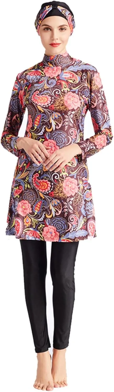SARBUTER Muslim Swimwear for Women Modest Full Cover Swimsuit Long Sleeve Hijab Burkini