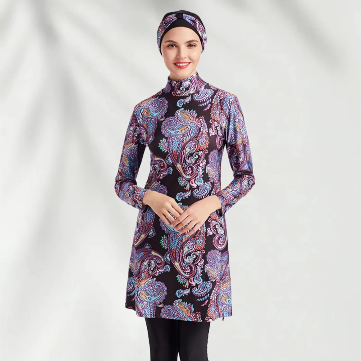SARBUTER Muslim Swimwear for Women Modest Full Cover Swimsuit Long Sleeve Hijab Burkini