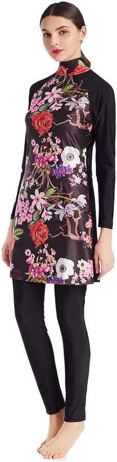 SARBUTER Muslim Swimwear for Women Modest Full Cover Swimsuit Long Sleeve Hijab Burkini