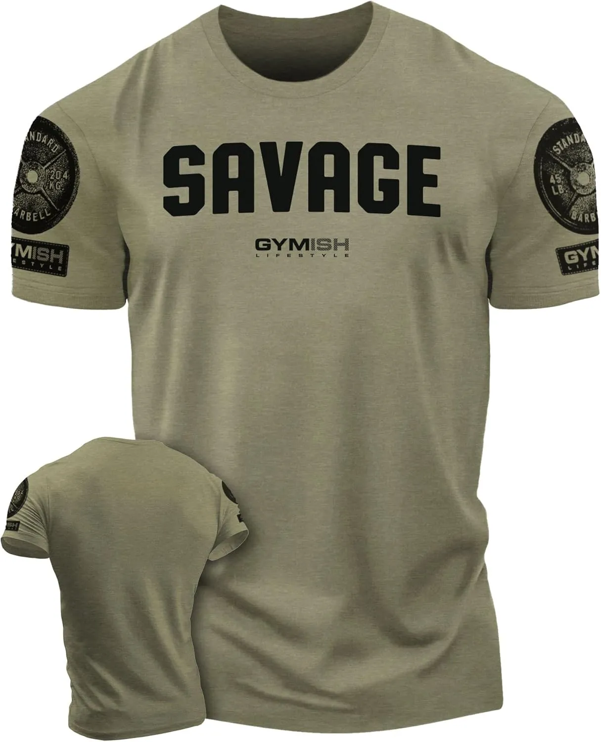 Savage Men's Workout Shirt for Men, Gym Funny Deadlift Lifting T-Shirt