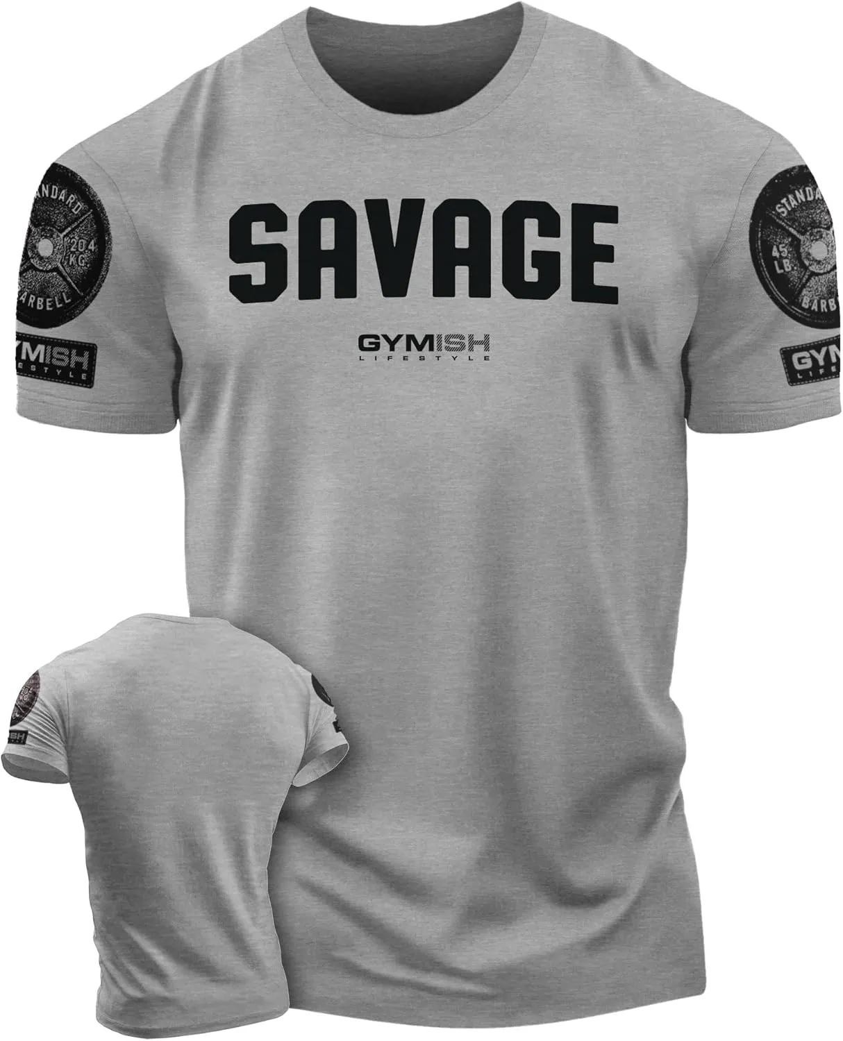 Savage Men's Workout Shirt for Men, Gym Funny Deadlift Lifting T-Shirt