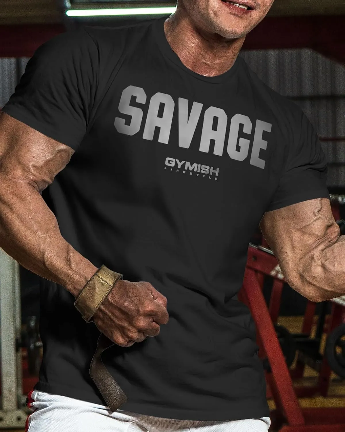 Savage Men's Workout Shirt for Men, Gym Funny Deadlift Lifting T-Shirt
