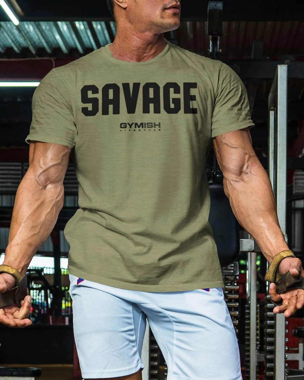 Savage Men's Workout Shirt for Men, Gym Funny Deadlift Lifting T-Shirt