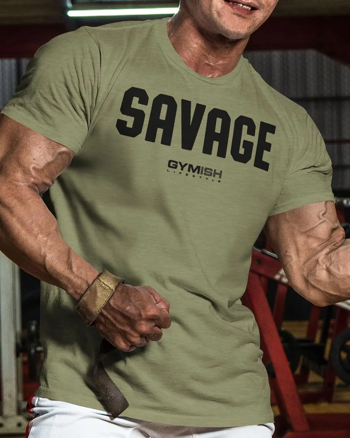 Savage Men's Workout Shirt for Men, Gym Funny Deadlift Lifting T-Shirt