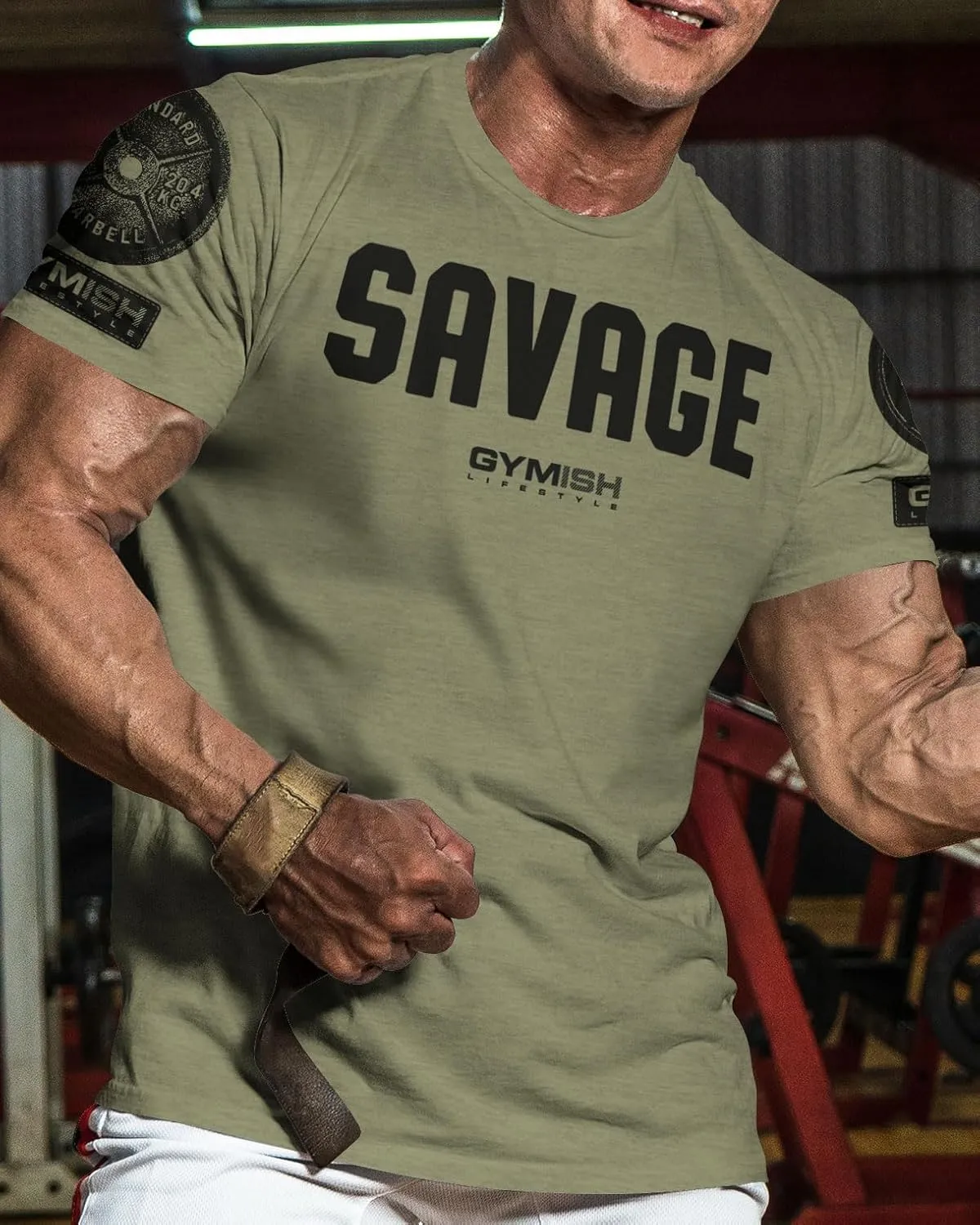 Savage Men's Workout Shirt for Men, Gym Funny Deadlift Lifting T-Shirt