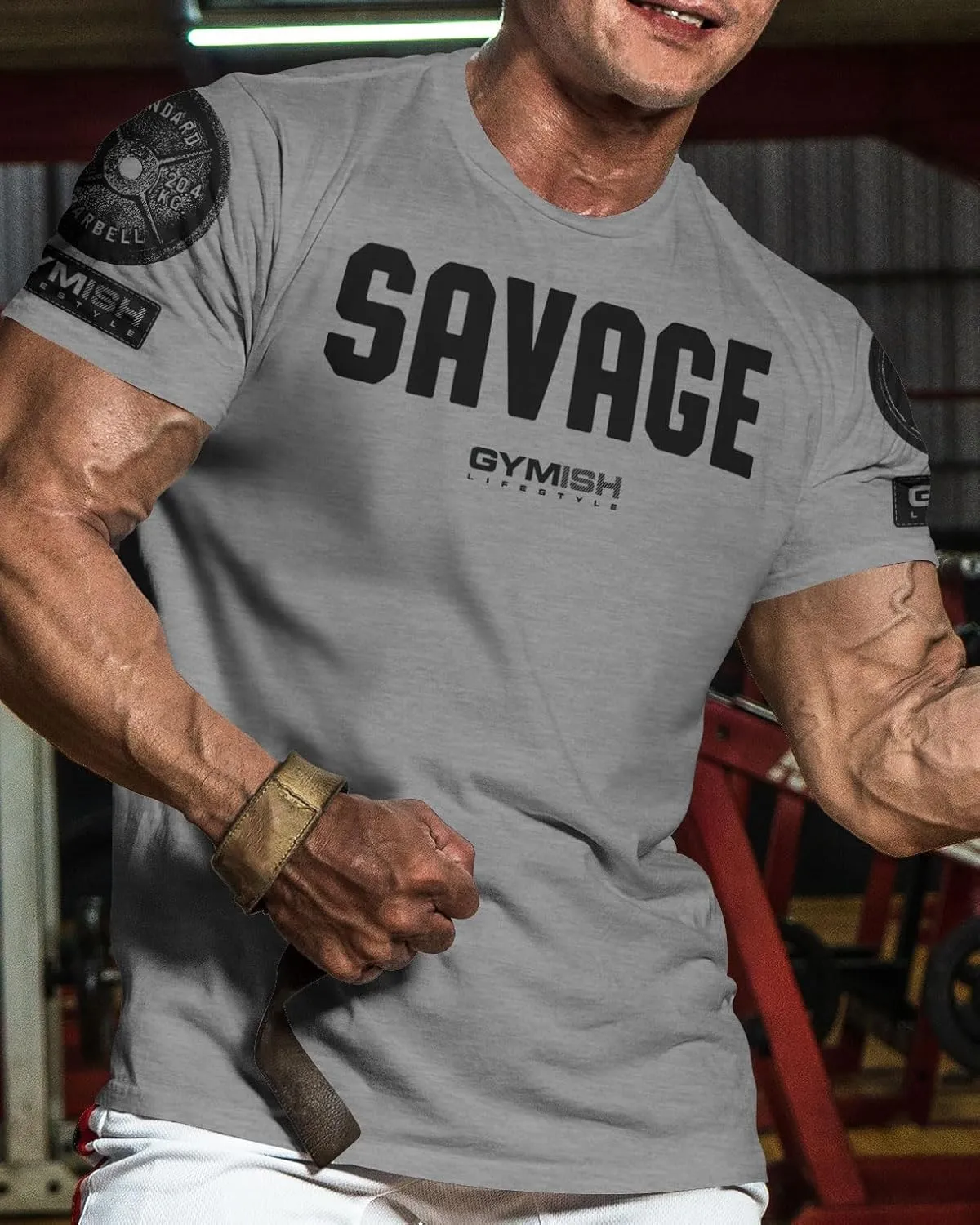 Savage Men's Workout Shirt for Men, Gym Funny Deadlift Lifting T-Shirt