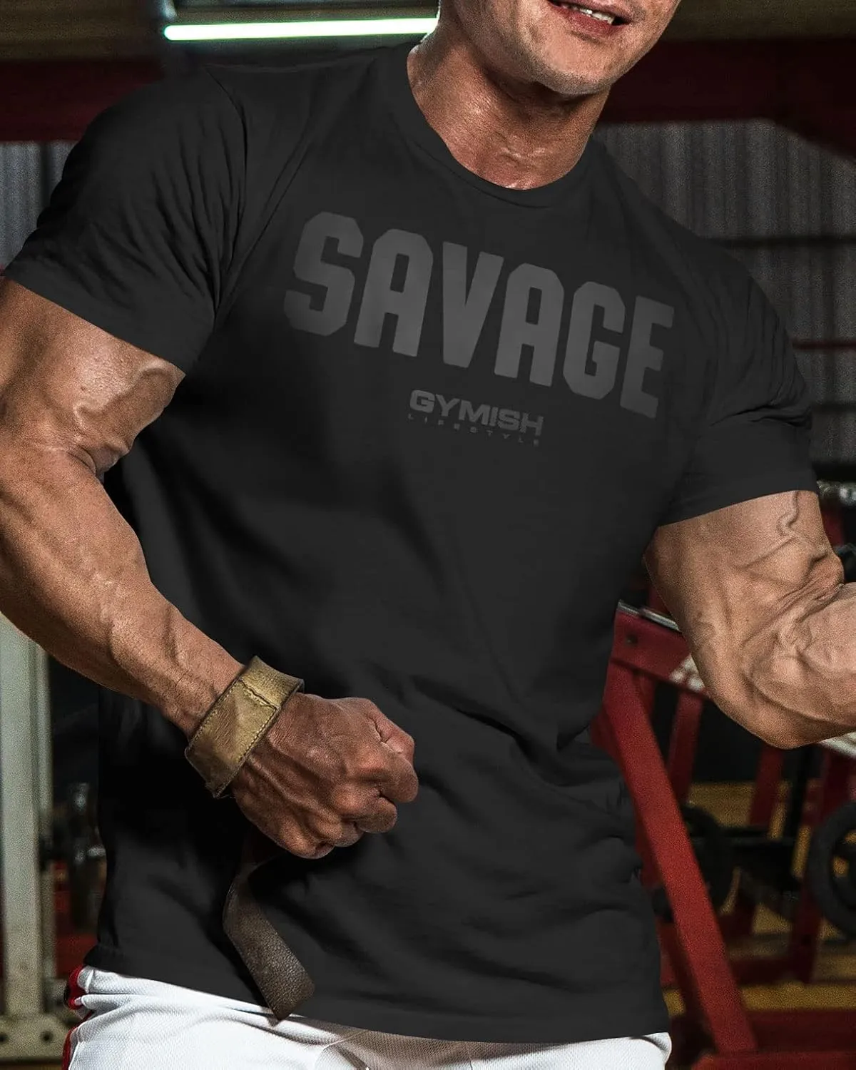 Savage Men's Workout Shirt for Men, Gym Funny Deadlift Lifting T-Shirt