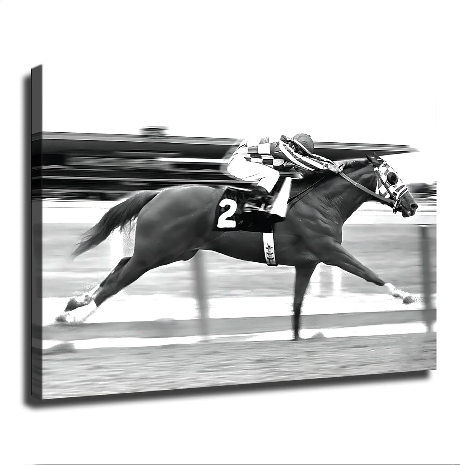Secretariat At The Belmont Tournament Canvas Poster Holiday Gift HD Picture Modern Aesthetics Mural Wall Art Decoration (16×24inch-Unframed)