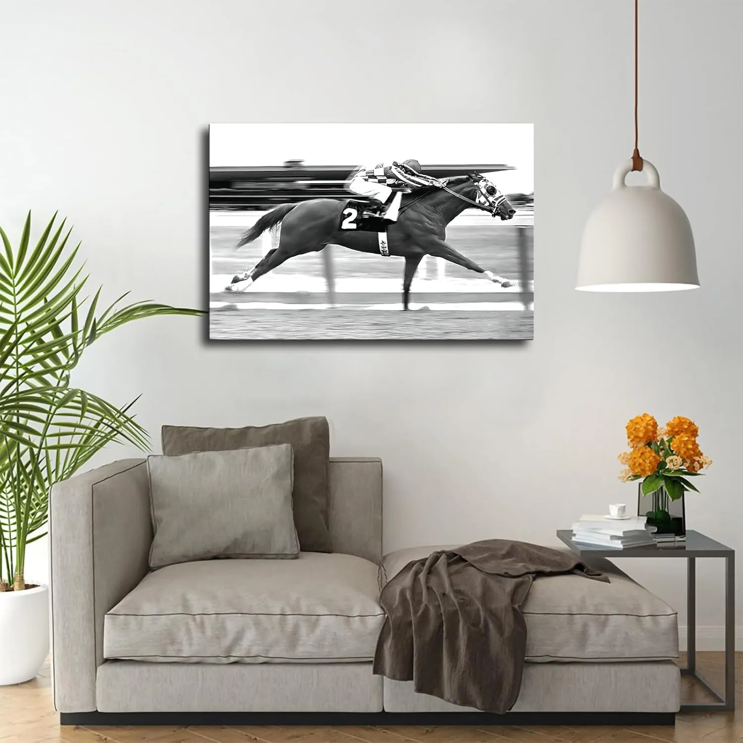 Secretariat At The Belmont Tournament Canvas Poster Holiday Gift HD Picture Modern Aesthetics Mural Wall Art Decoration (16×24inch-Unframed)