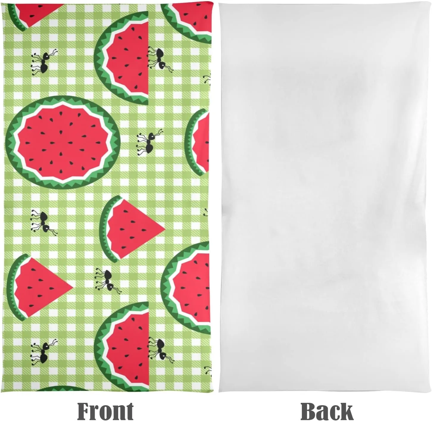 senya Beach Towel Beach Blanket Mat 71”x 31” Cute Ants Slices Juicy Watermelon Pool Towel Portable for Beach Festival Picnic Travel Outdoor Camping