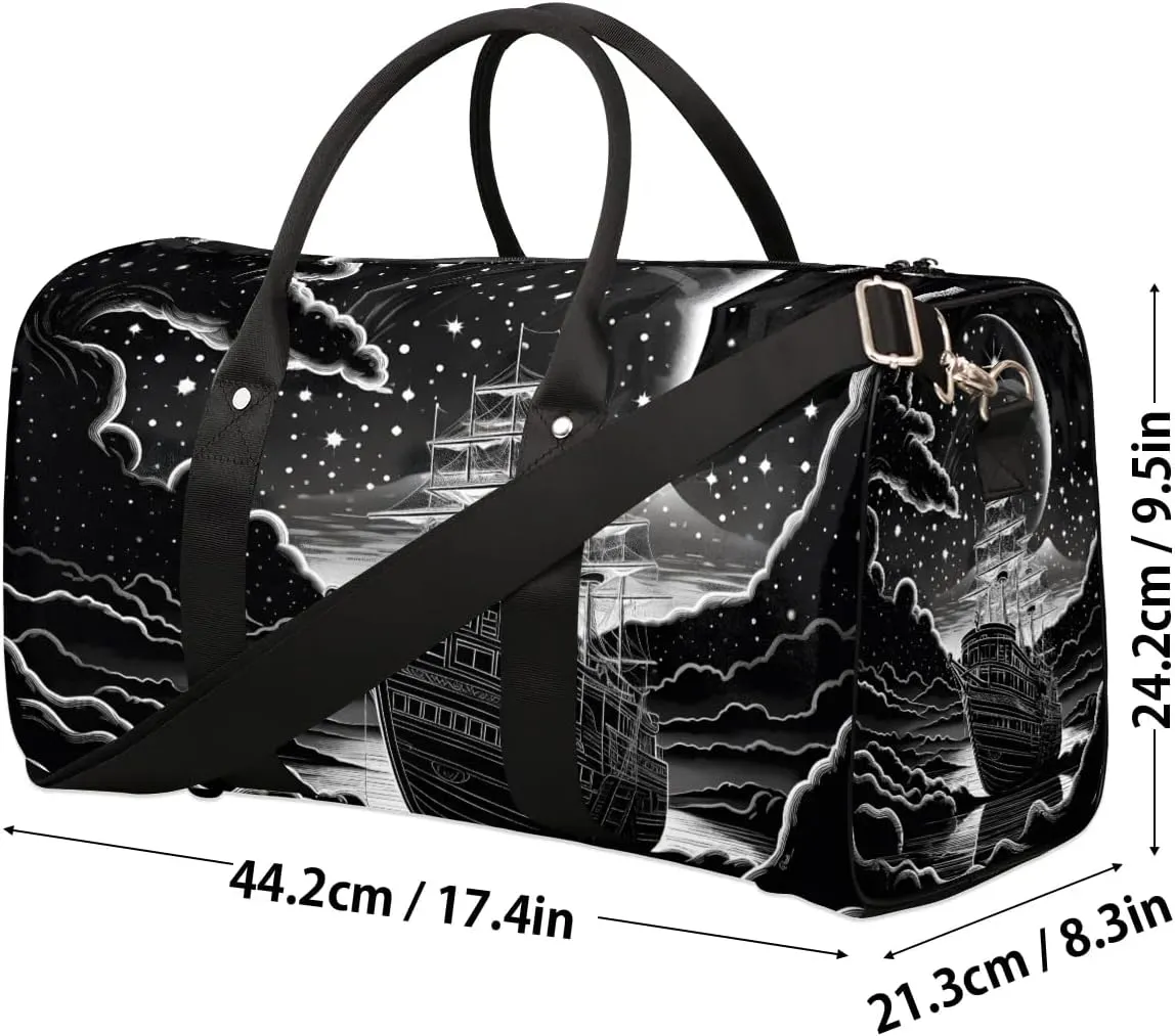 Ship Starry Sky Travel Duffel Bag for Women Men Waterproof Foldable Overnight Weekender Bag Large Capacity Sports Gym Bag