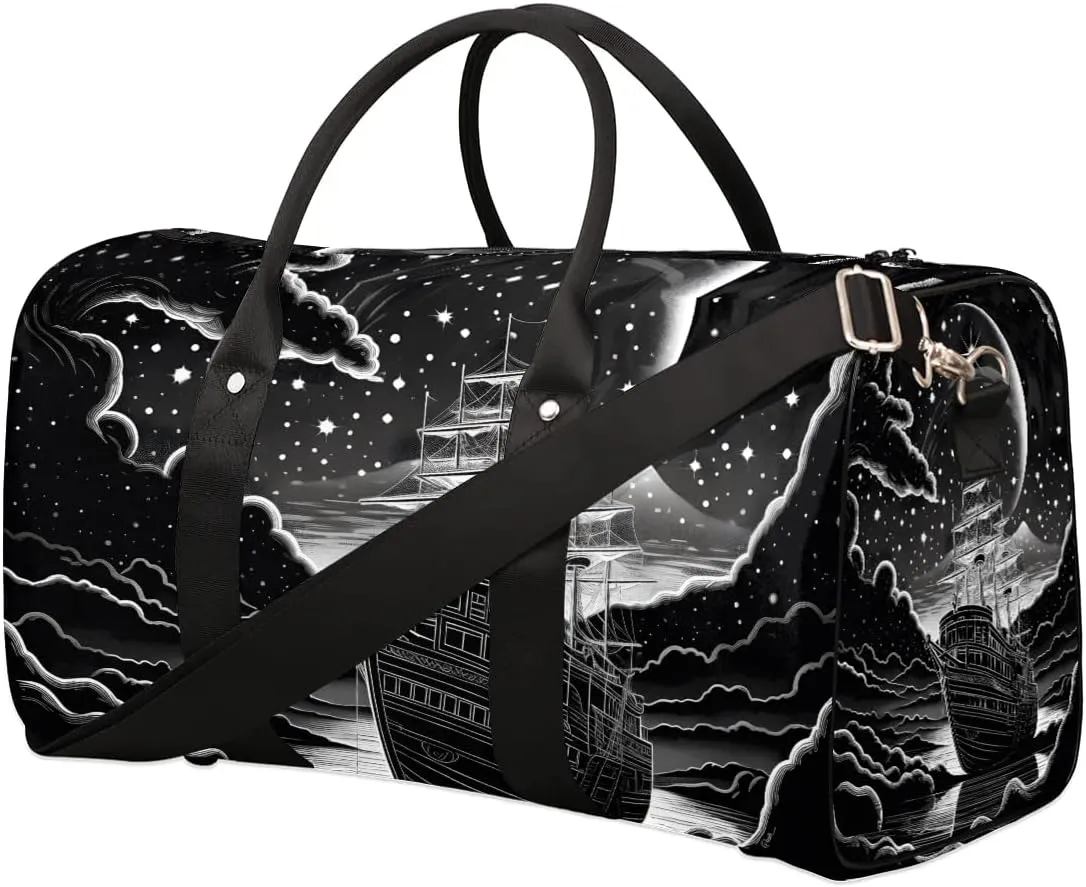 Ship Starry Sky Travel Duffel Bag for Women Men Waterproof Foldable Overnight Weekender Bag Large Capacity Sports Gym Bag
